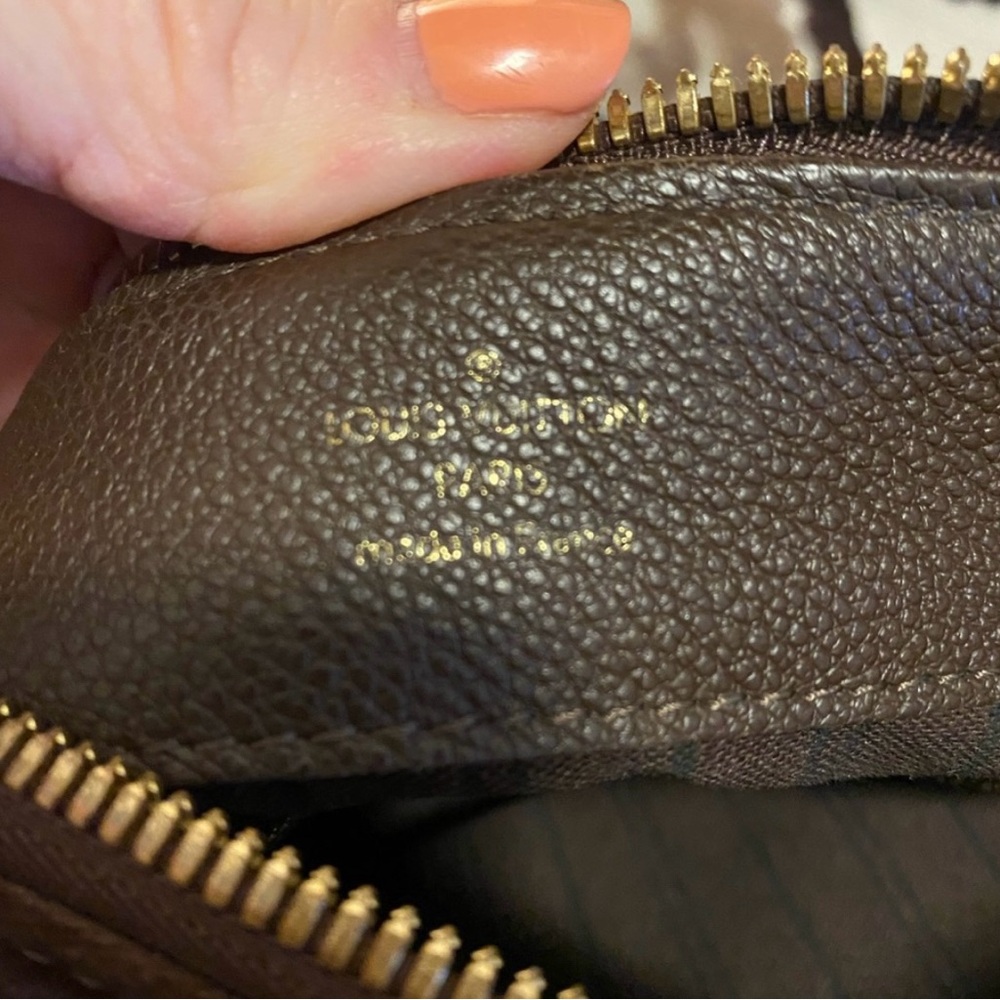 Louis Vuitton Vintage Chocolate Suede Leather Monogram Tote Gold Tone Hardware - Picture 10 of 15